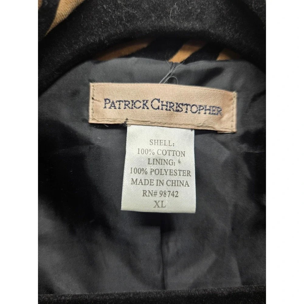 Patrick Christopher Tiger Print Cotton Jacket Tan Black Animal Print XL Boxy
